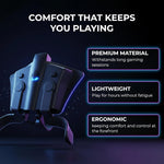Strike Pack rear view showing dual metal back paddles