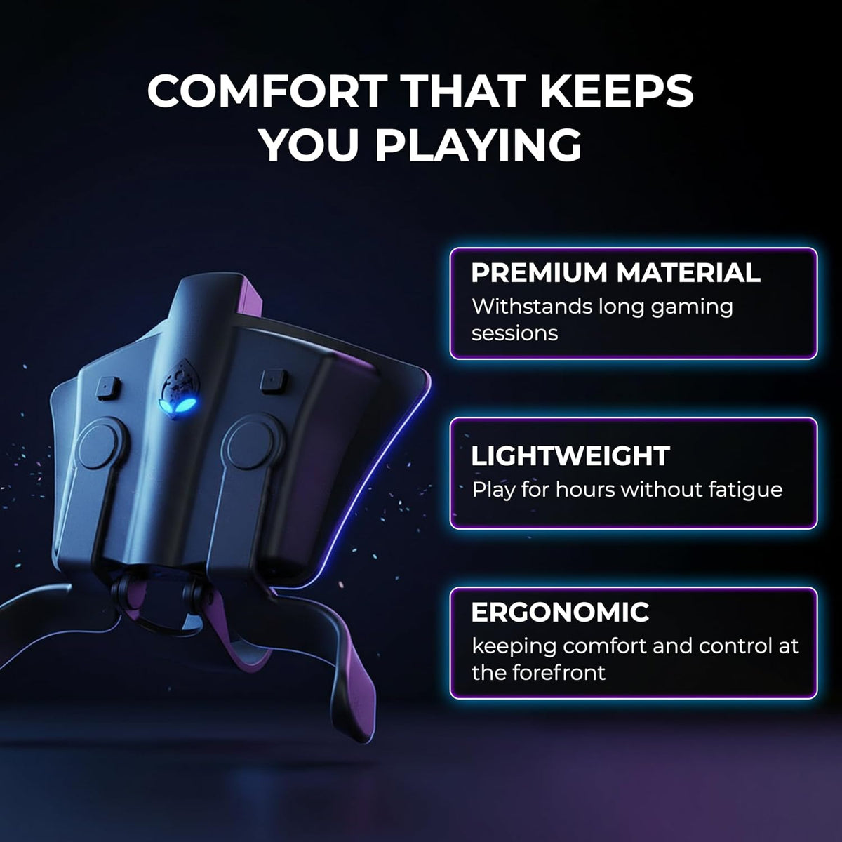 Strike Pack rear view showing dual metal back paddles