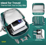 Zomake travel backpack showing breathable mesh shoulder straps