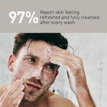 Brickell Men's Purifying Charcoal Face Wash side profile bottle