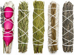 Tomoko smudge sticks sampler front view botanical bundle