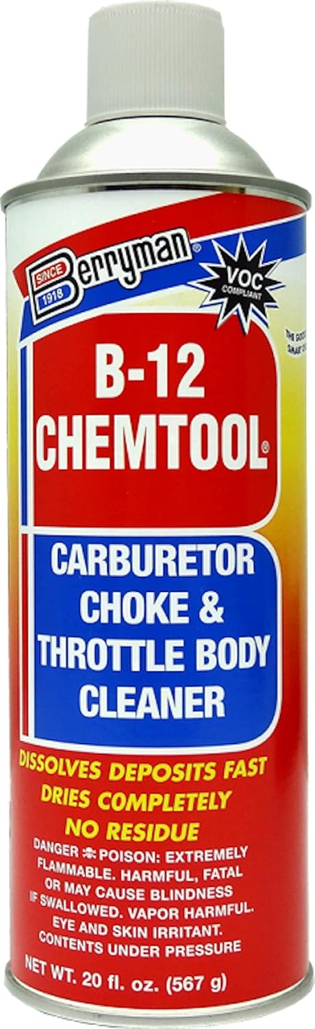 Berryman B-12 Chemtool Carburetor Choke and Throttle Body Cleaner 20 Ounce front view