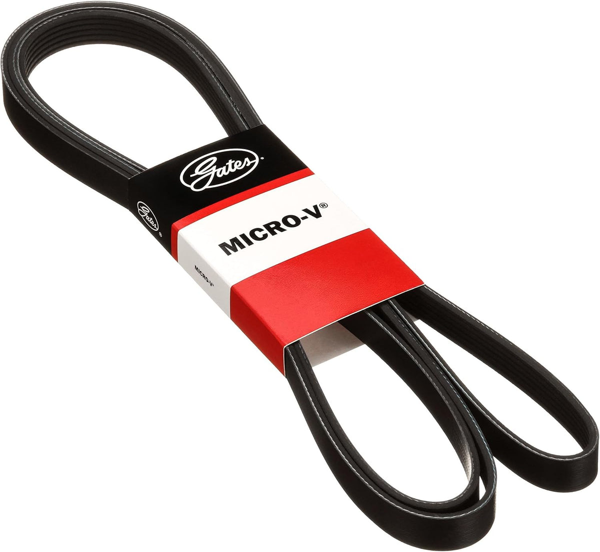 Gates K060790 Micro-V Serpentine Drive Belt front view automotive belt