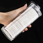 Tecbeauty clear acrylic cotton pad and Q-tip holder front view