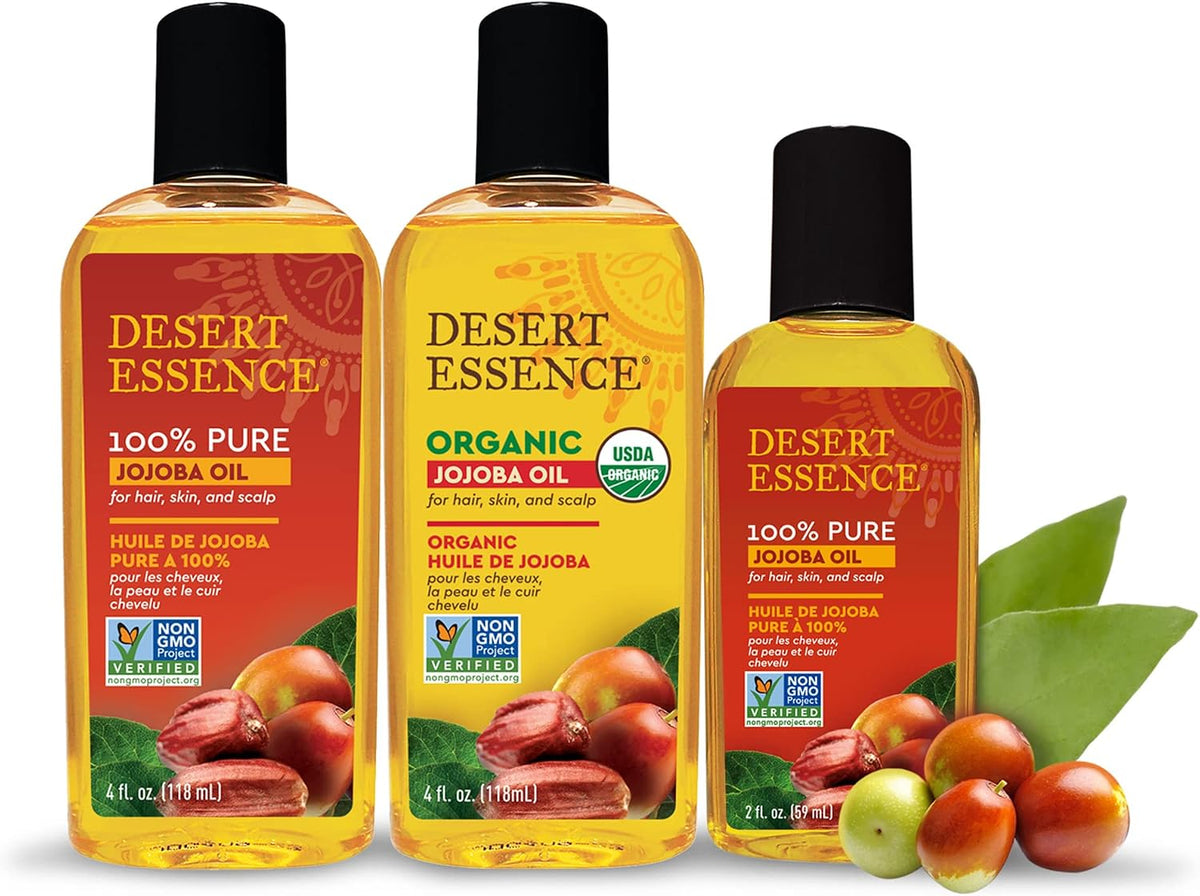 Desert Essence 100% Pure Jojoba Oil, 2 Fl Oz | 24-hour moisture without oily residue; cold-pressed, vegan and Non-GMO Project Verified - Image 9