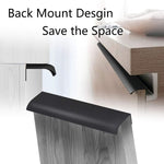 Qjaiune matte black cabinet hardware close-up of polished edges