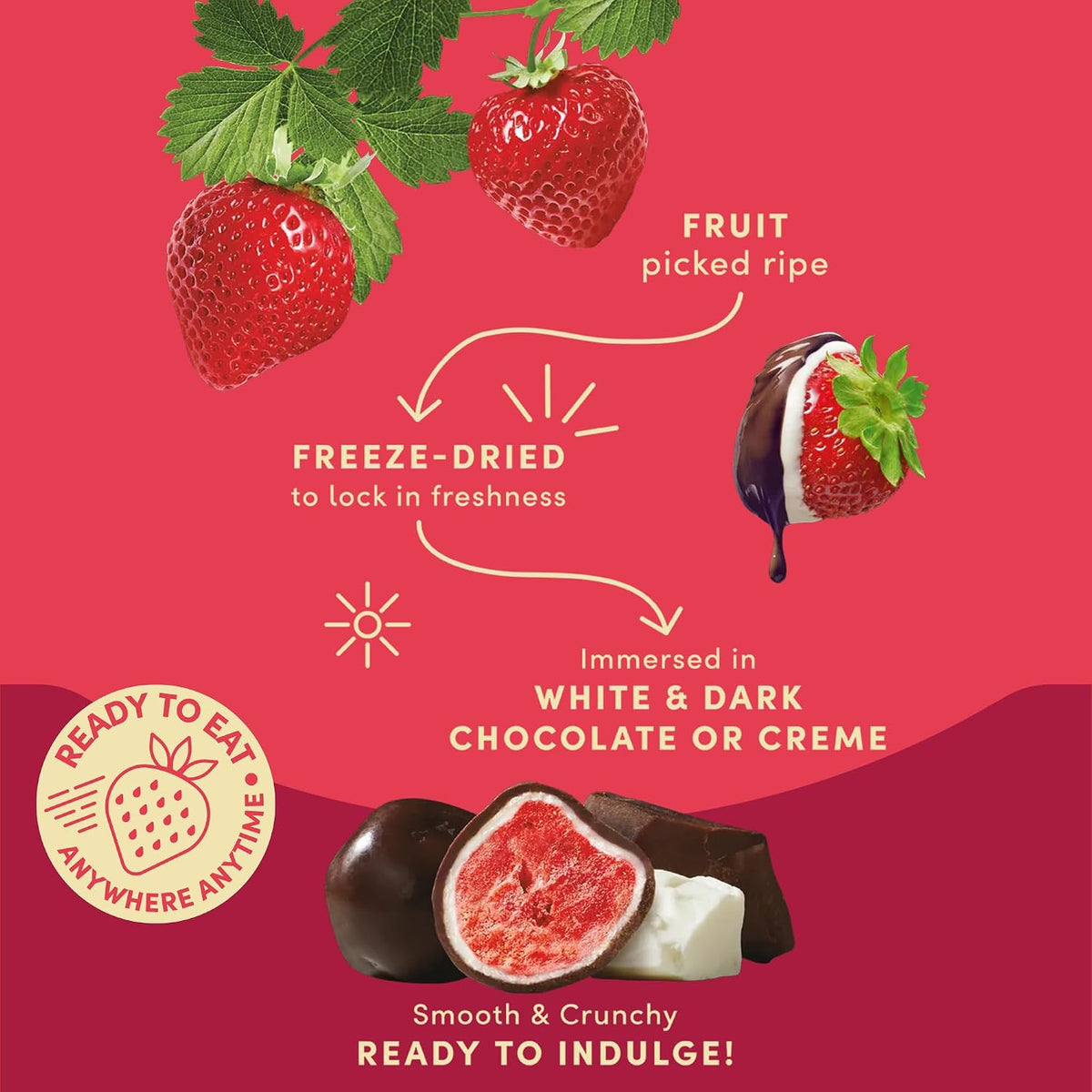Tru Fru chocolate covered raspberries in open bag