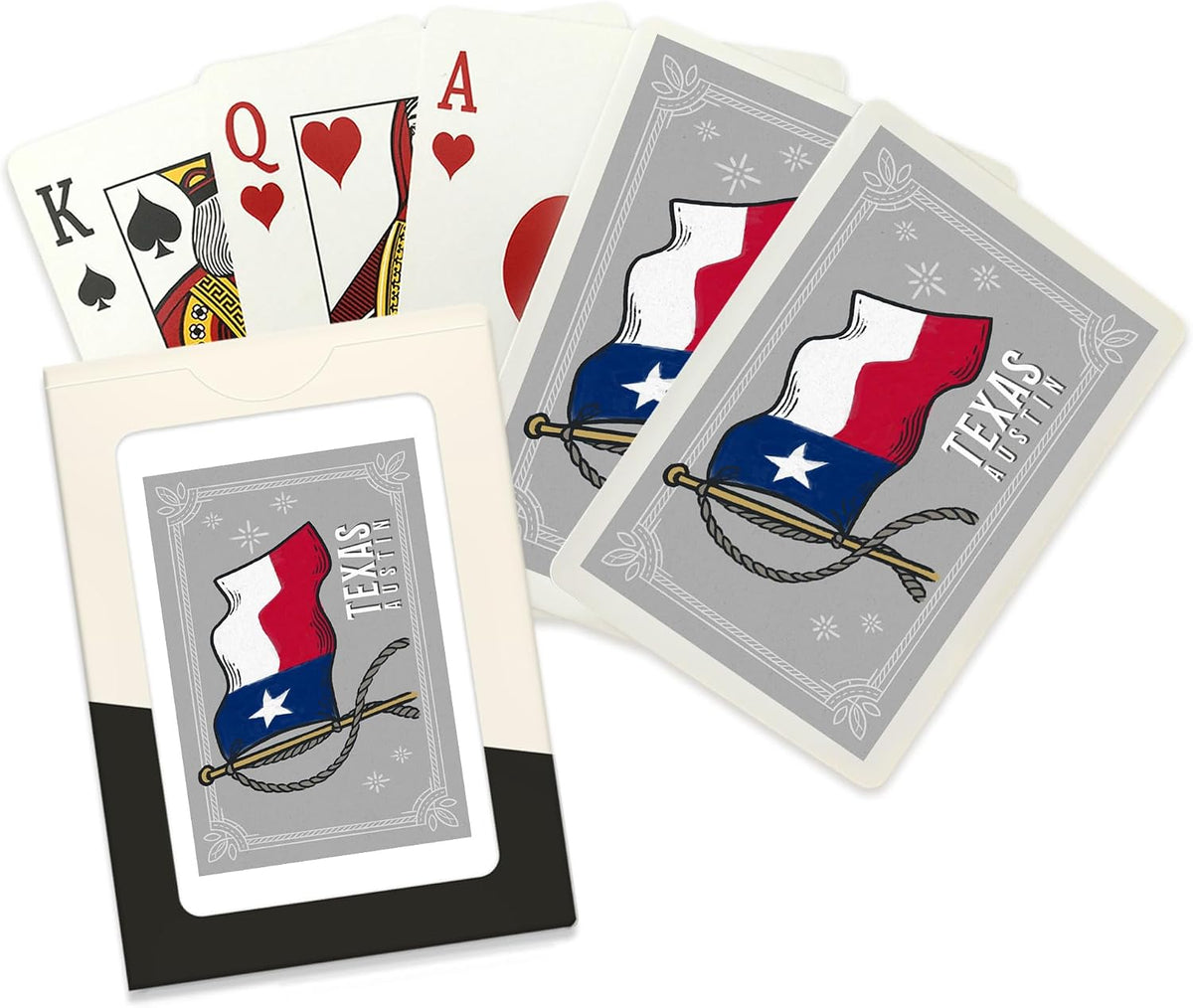 Lantern Press Austin Texas playing cards front view deck packaging