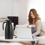Dumfoin red coffee dispenser with included cleaning brush