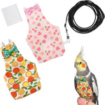 KAMA BRIDAL bird diaper front view showing cute fruit print patterns