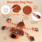 Durable plush chew toy showing reinforced stitching and pineapple velvet fabric.