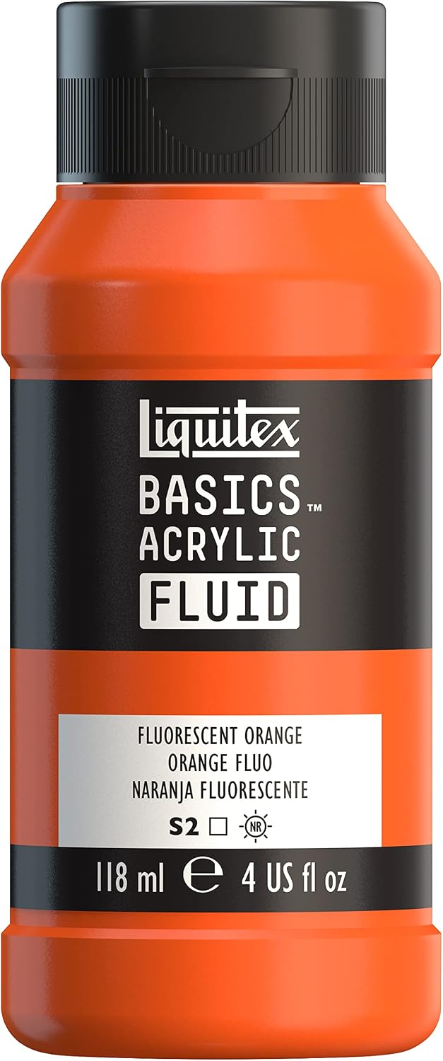 Liquitex fluid acrylic pouring demonstration view