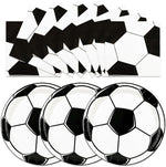 HFBOBP 50 Piece Soccer Plates And Napkins Party Decorations Front View