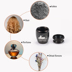 Gredstar small urn for ashes packaging and size perspective