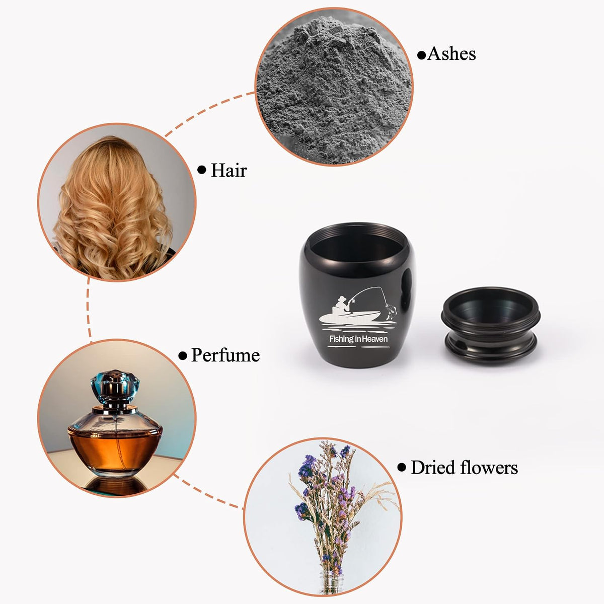 Gredstar small urn for ashes packaging and size perspective