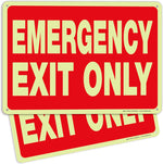 iSYFIX Emergency Exit Only Signs, 10x7 Inch, 10 Pack, Metal Glow | 100% Rust Free .040 Aluminum Signs, Glow in the Dark Laminated, UV, Weather, Scratch, Water & Fade Resistant - Image 11