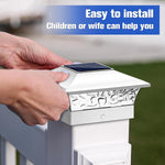 VOLISUN solar patio lights displaying warm white illumination