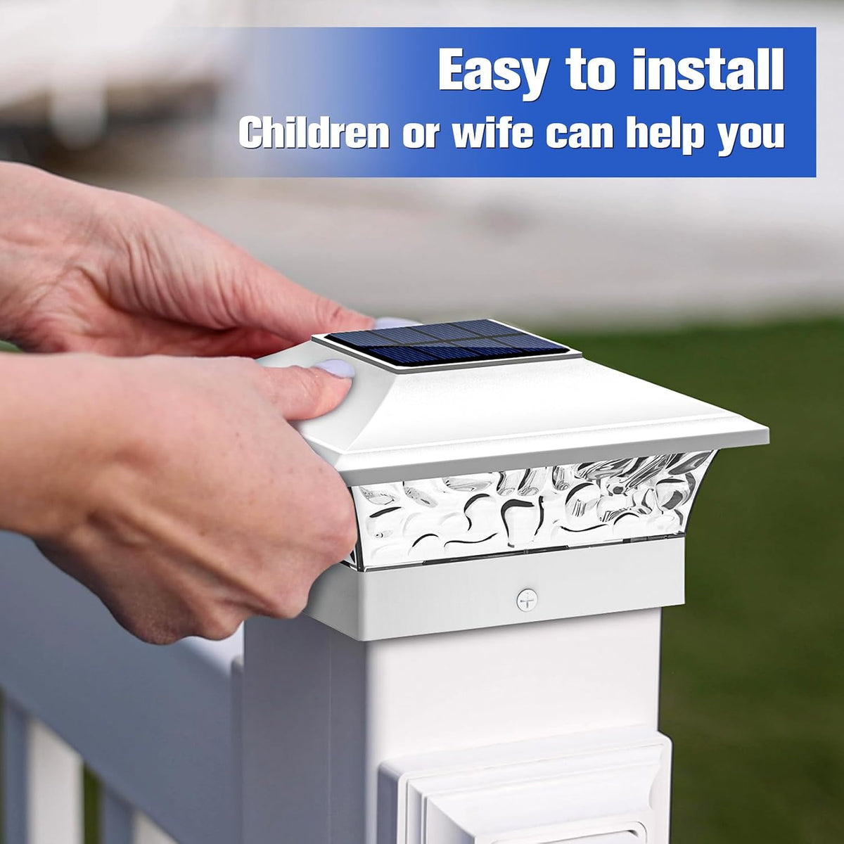VOLISUN solar patio lights displaying warm white illumination