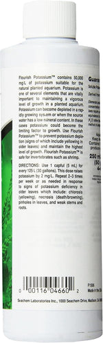 Seachem Flourish Potassium back label instructions