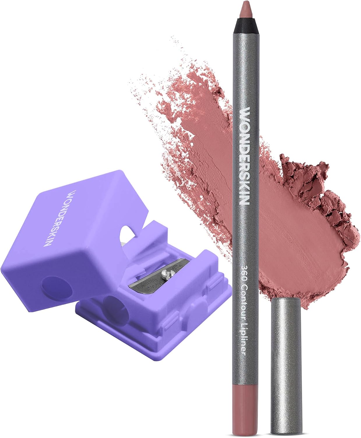 Wonderskin 360 Contour Lipliner Blush front view matte lip pencil