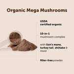 Micro Ingredients organic mushroom powder scoop and texture