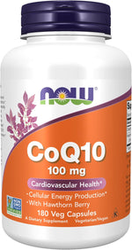 Now Foods CoQ10 100 mg veg capsules bottle front view