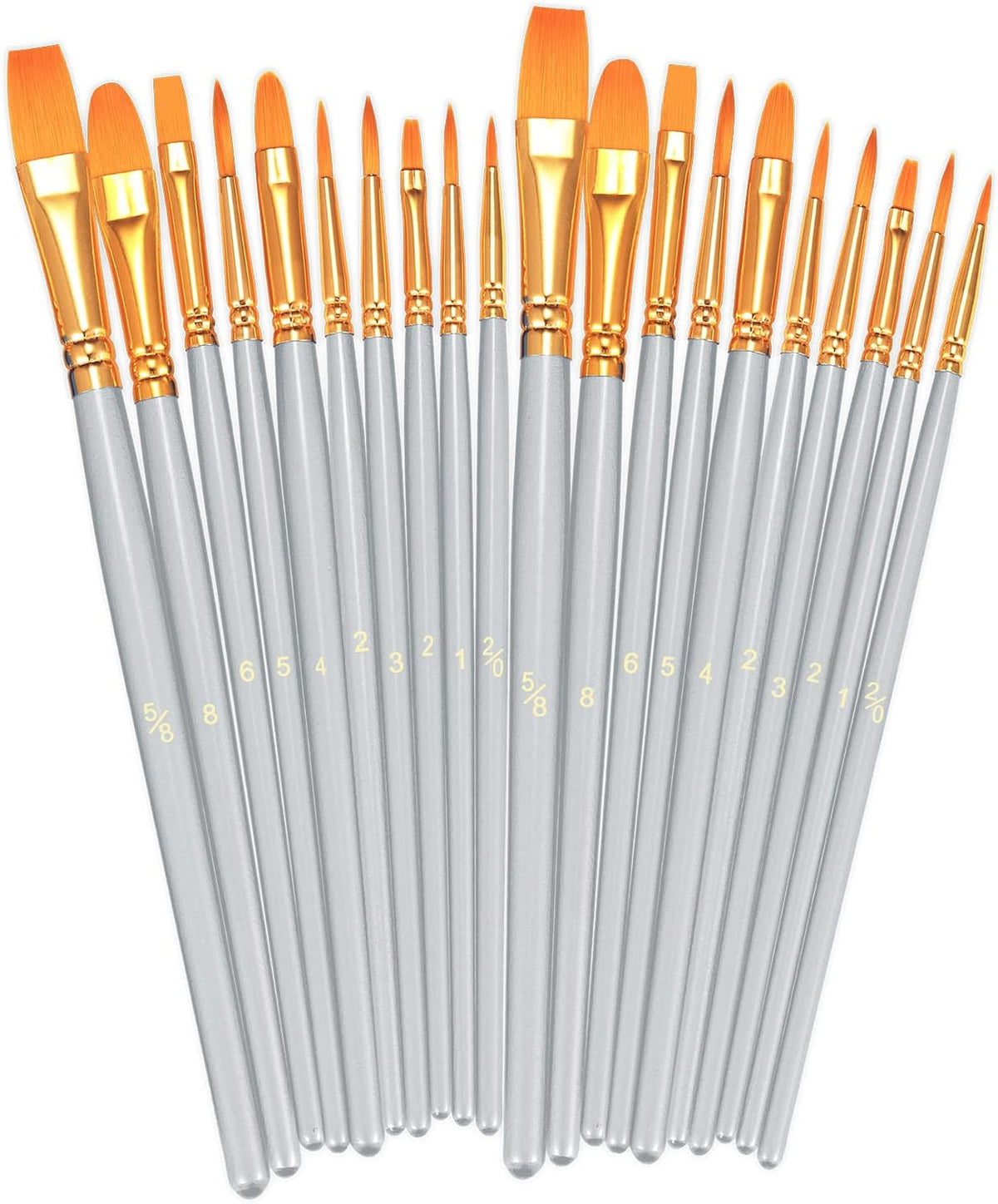 BOSOBO Paint Brushes Set, 20 Pcs Small Paint Brush Kit Round Flat Tip Nylon Hair, for Acrylic Painting, Watercolor, Oil Painting, Kids Face Nail Art Canvas Rock Craft, Art Supplies, Blue - Image 10