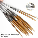 Mdoker circular knitting needle packaging and layout