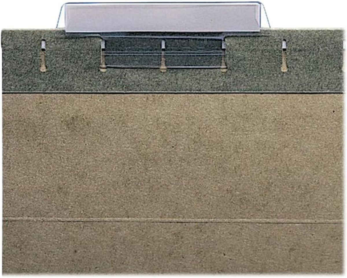 Angled plastic file folder tabs for office organization