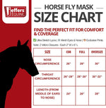 Close up of Jeffers horse fly mask mesh ear and nose protection