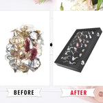 Siveit jewelry organizer tray loaded with rings and earrings