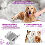 Ergonomic purple handle of Genpepado dog and cat dematting tool