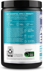 Optimum Nutrition BCAA recovery supplement container showing serving size information