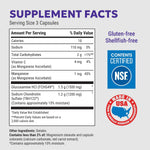 Nutramax Cosamin DS 210 capsules supplement facts panel