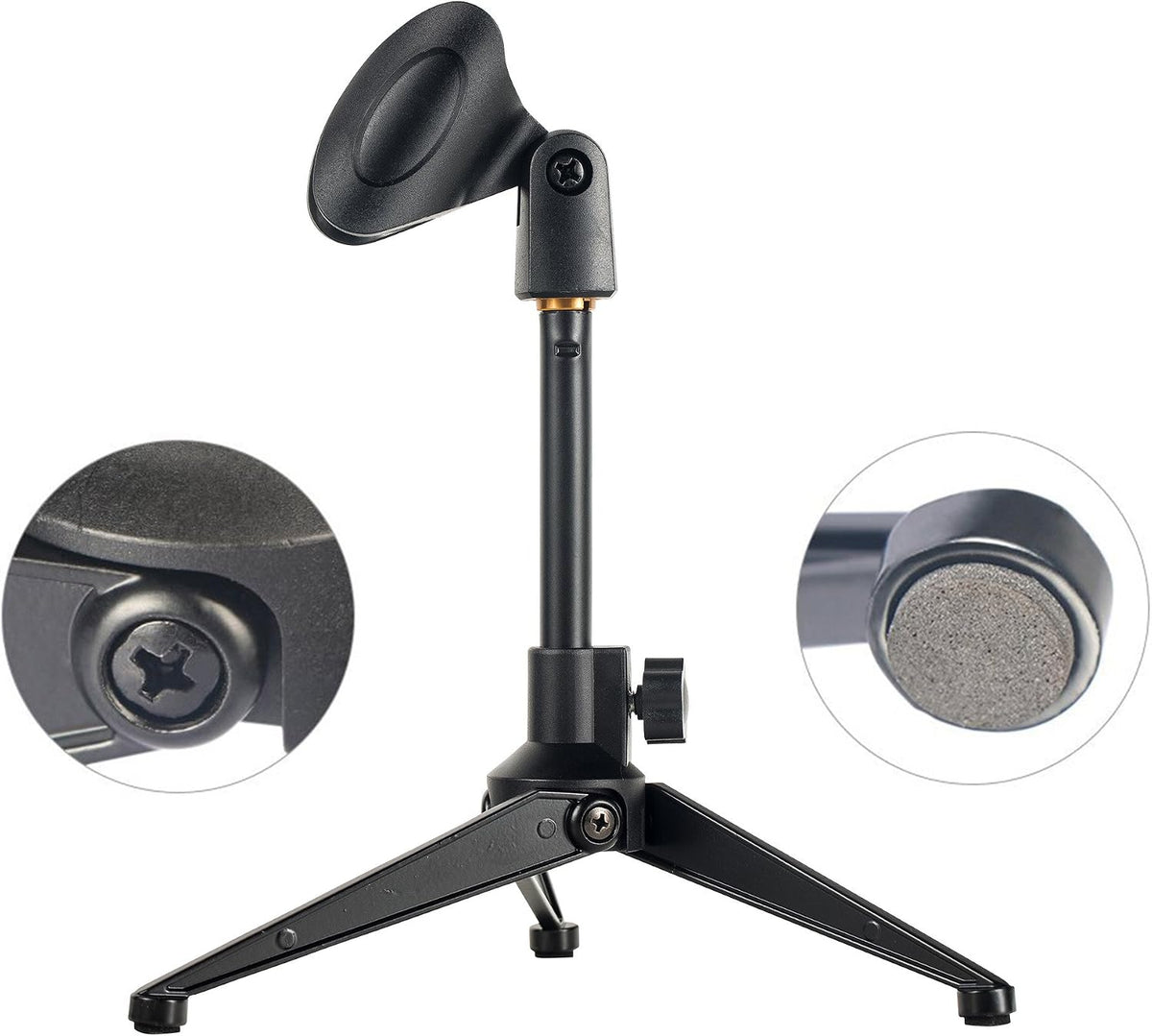 Bearstar desktop tripod mic stand set displayed for podcast recording