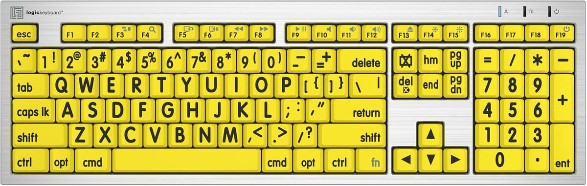 Logickeyboard 'Slimline' with Large Print * White Letters on Black Keys * Made for Windows PC * Including LogicLight Lamp * p/n LKBU-LPRNTWB-AJPU-US - Image 12