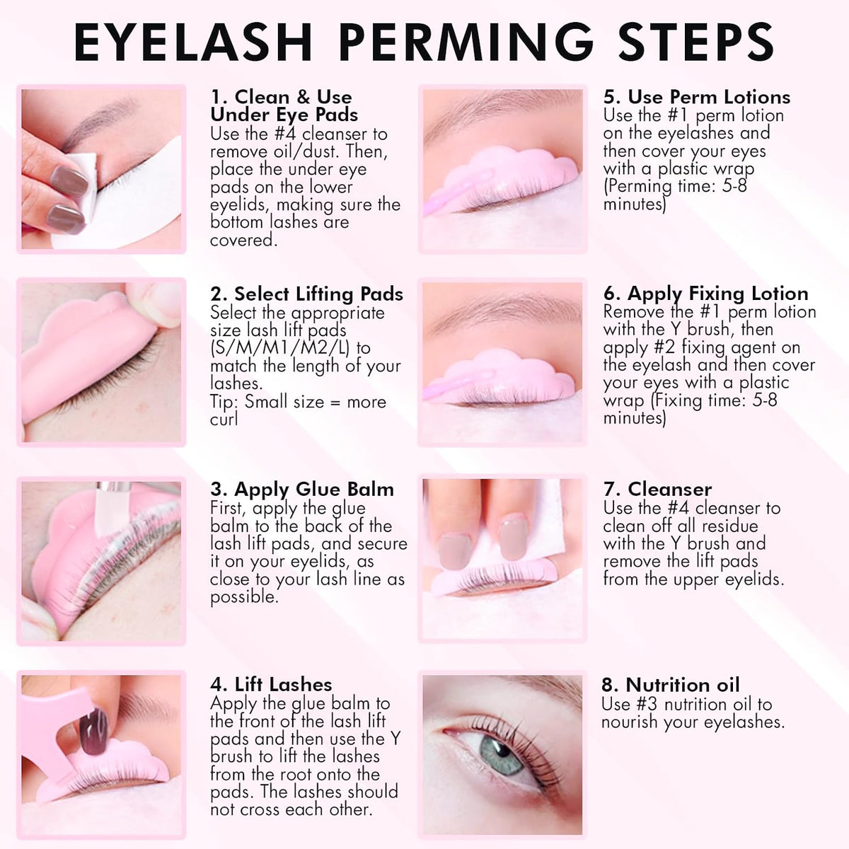 Bloomora eyebrow lamination solutions bottles