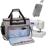 Teamoy sewing machine case front view with gray dots pattern