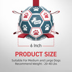 QDAN Dog Balls, World Cup Soccer Ball with Straps, Durable Herding Balls for Small Medium Pet, Puppy Birthday Gifts, Dog Water Toy, Pet Toys Puppy Ball (6 Inch) - Image 9