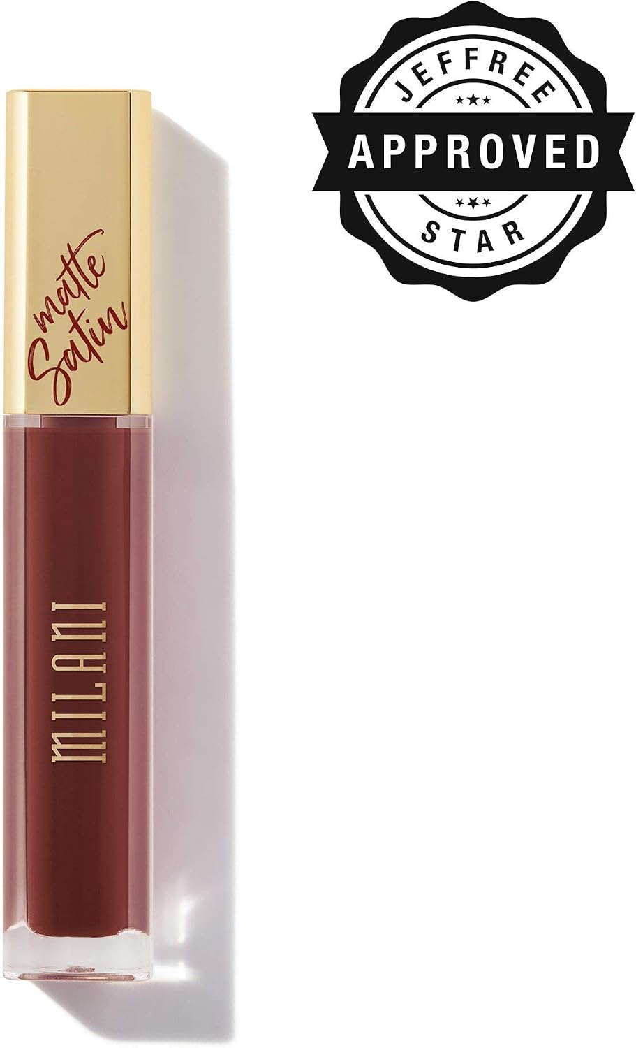 Milani Elegant liquid lip color tube with gold toned cap
