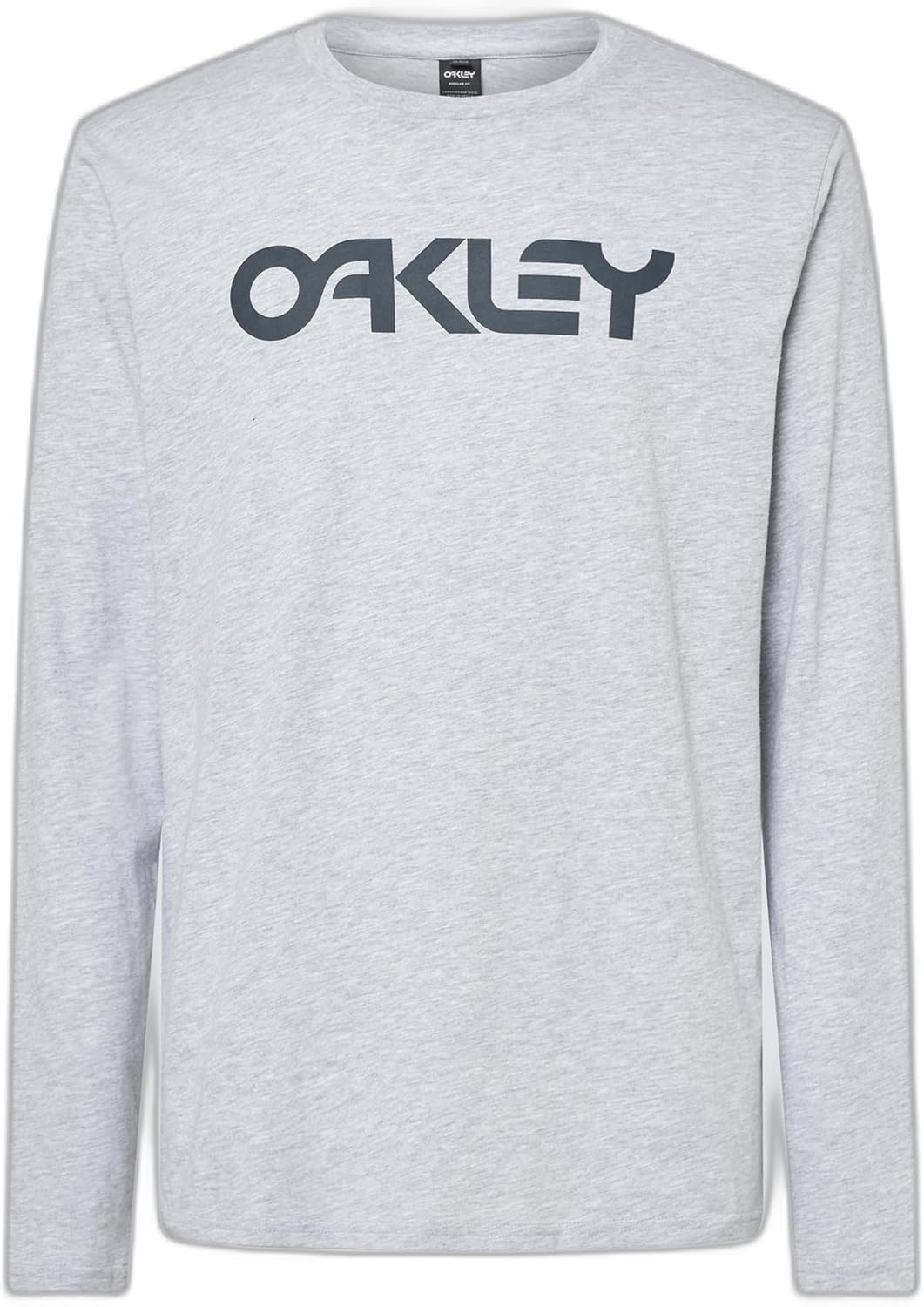 Oakley Mark II Long Sleeve Tee 2.0 front view of premium athletic grey casual shirt