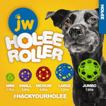 JW Pet Hol-ee Roller interactive fetch and tug toy