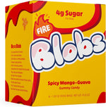 Six pack of Blobs Spicy Mango-Guava vegan gummy snacks