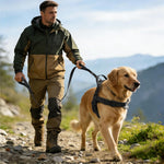 Front clip D-ring on Annchwool dog harness for training