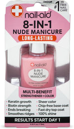 Nail-Aid 8-in-1 Nude Manicure front view bottle with gloss finish