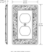 Franklin brass decorative wall plate dimensions view