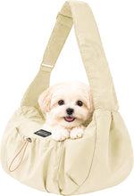 Puppy Sling Carrier for Small Dog-Widened and Thickened Shoulder Strap with Storage Pocket, Adjustable Hands-Free Small Dog Carrier Sling for Outdoor,Cat&Dog Sling Carrier 7-15 lbs. (Light Grey) - Image 10