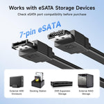 Flexible black PVC jacket on Cable Matters eSATA cable