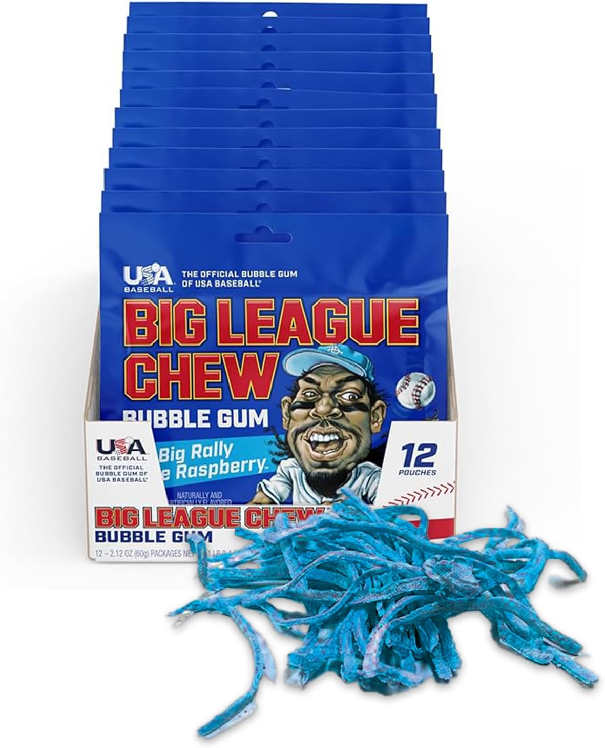 Big League Chew Outta Here Original Bubble Gum - Classic Ballpark Flavor | Perfect for Baseball Games, Teams, Concessions, Parties, and More | Pack of 12 Bags (2.12oz Each) - Image 10