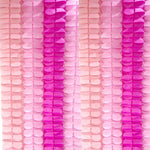 Yangeey four leaf clover paper garland pink kit front view for party backdrop setup